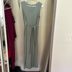 Calvin Klein pants romper one piece. Zip up back, tie at the waist. Size 10